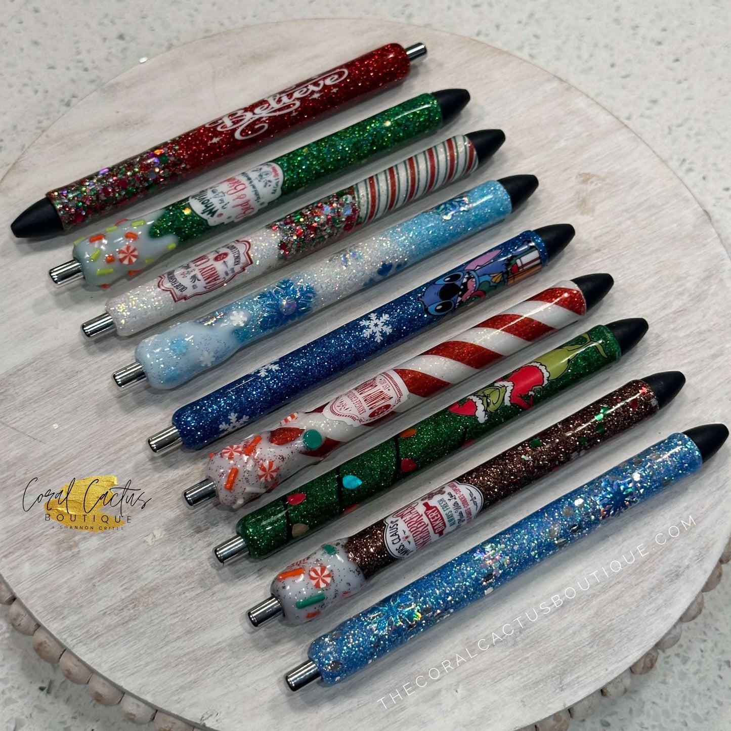 Custom Pen - Christmas Candy Cane Co. Drip