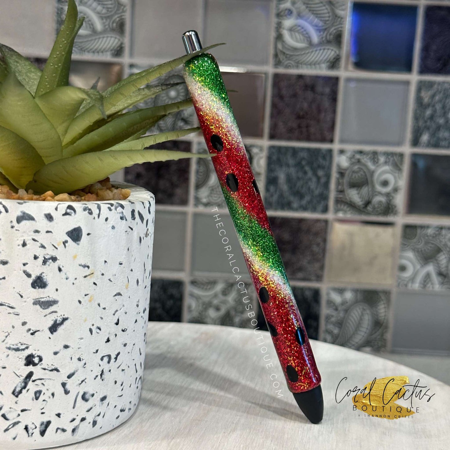 Custom Pen -Red Watermelon