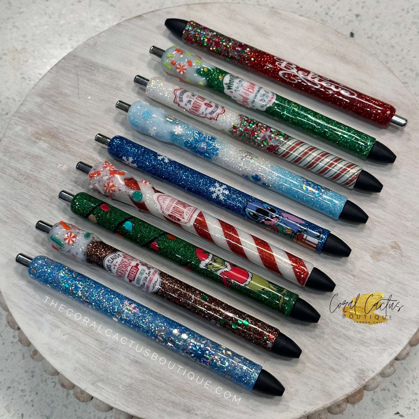 Custom Pen - Christmas Candy Cane Red & Green