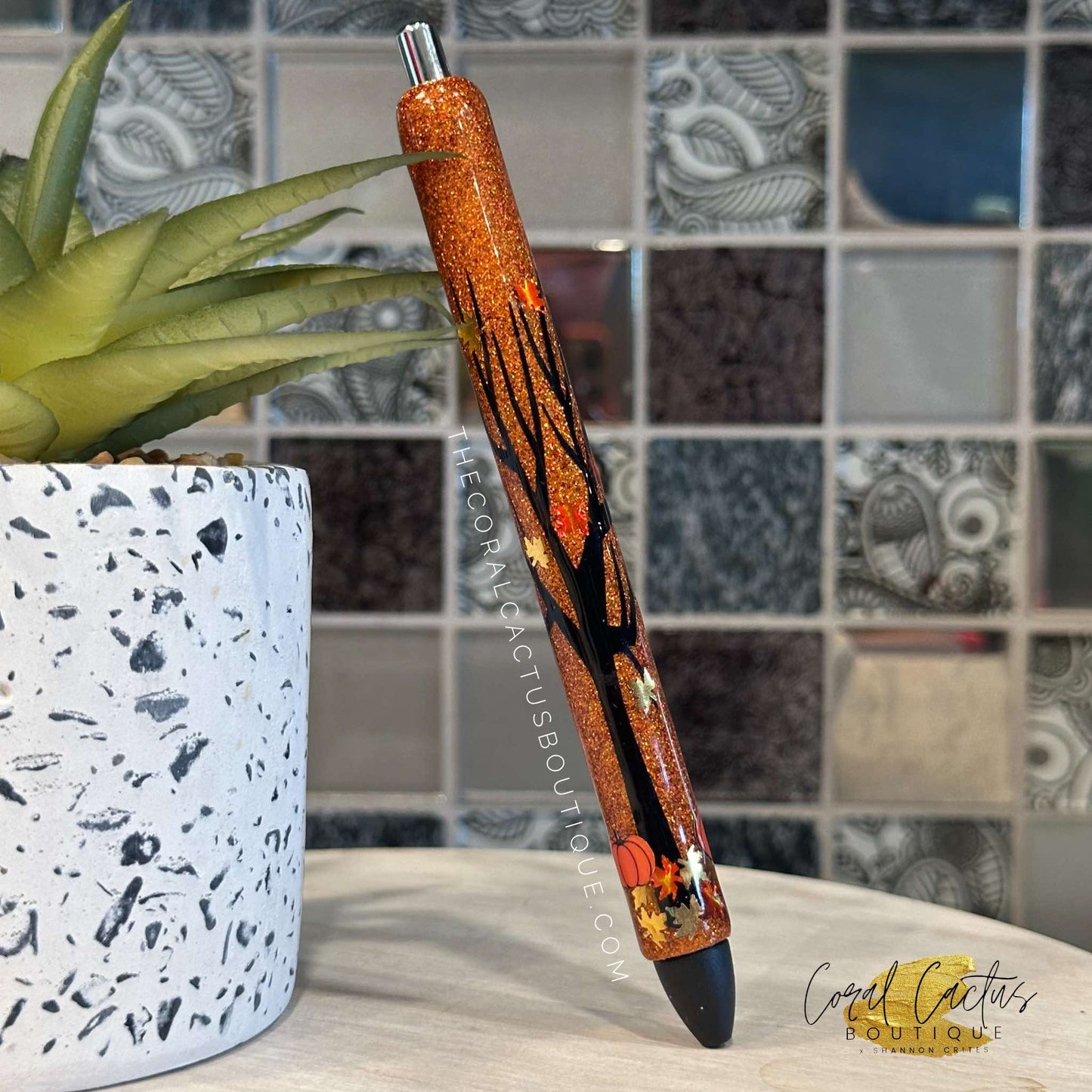 Custom Pen - Falling Leaves Tree