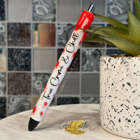 Custom Pen - Bloody True Crime and Chill Drip