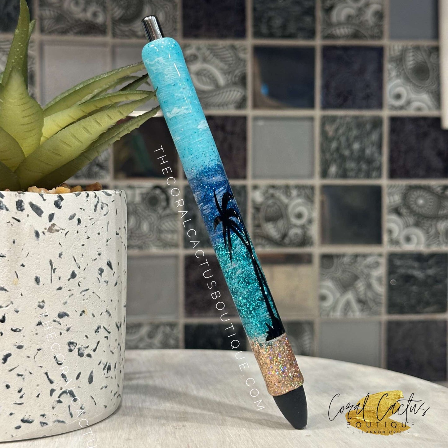 Custom Pen - Beachy Palm