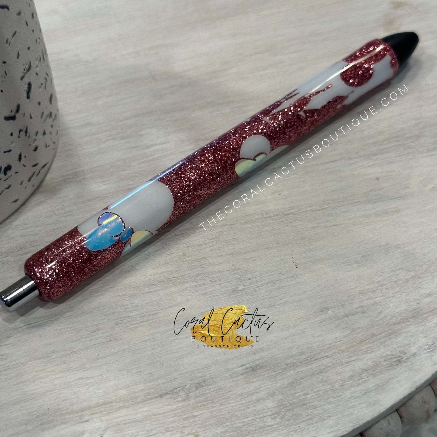 Custom Pen - Rose Gold Magic Mouse Castle