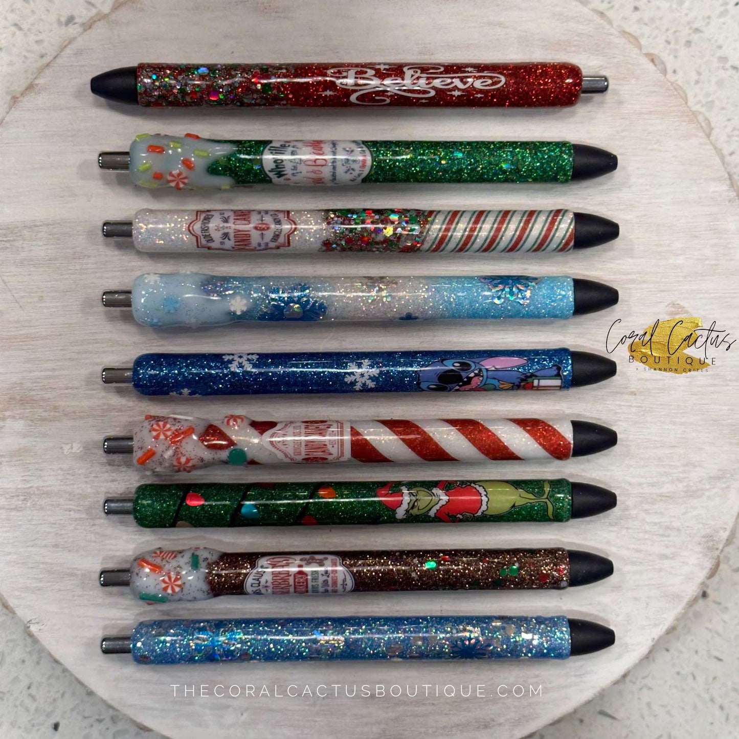 Custom Pen - Christmas Candy Cane Red & Green