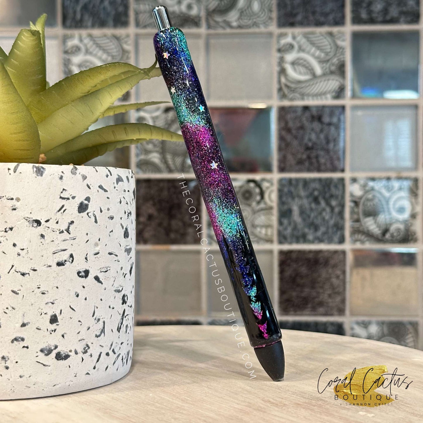 Custom Pen - Colorful Northern Lights