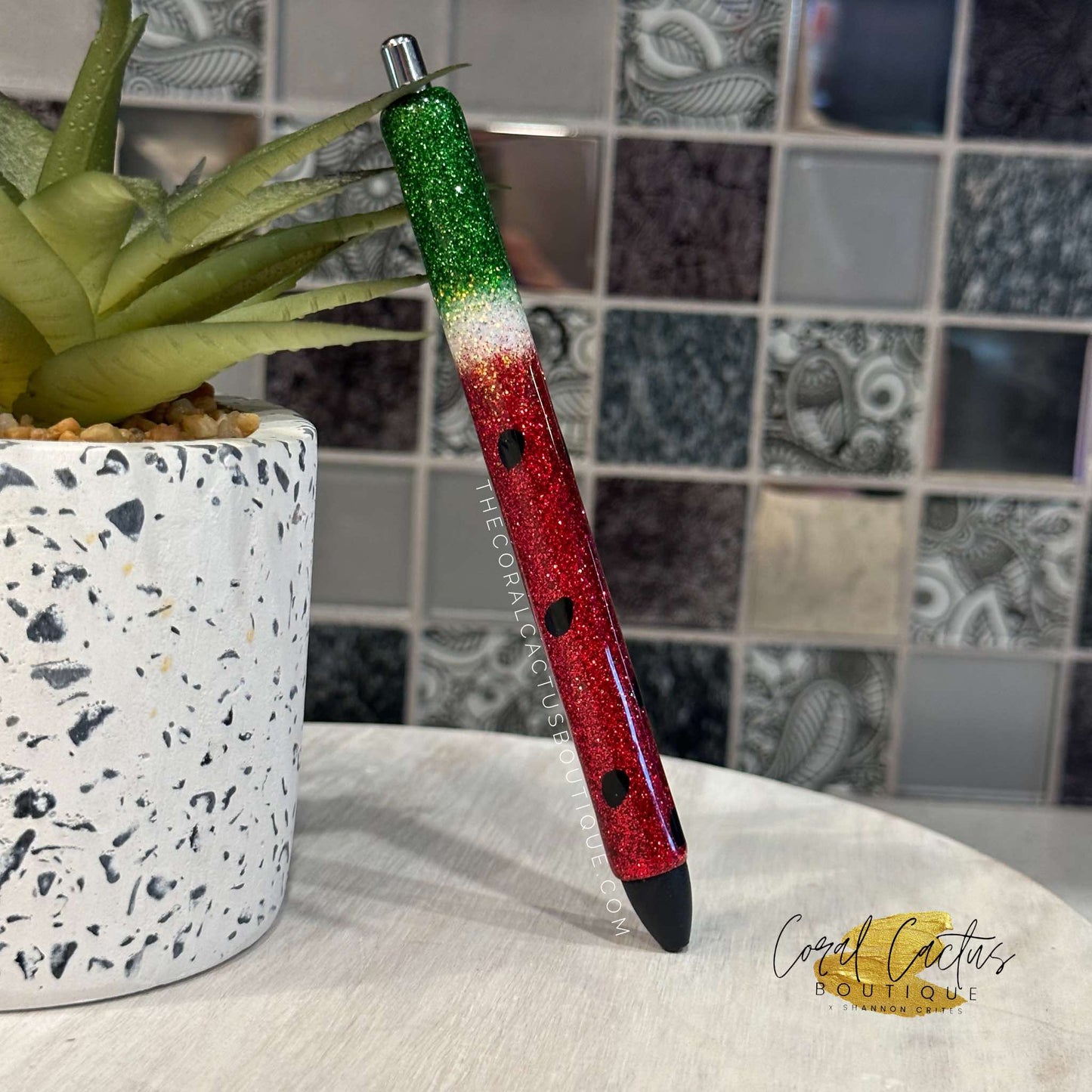 Custom Pen -Red Watermelon