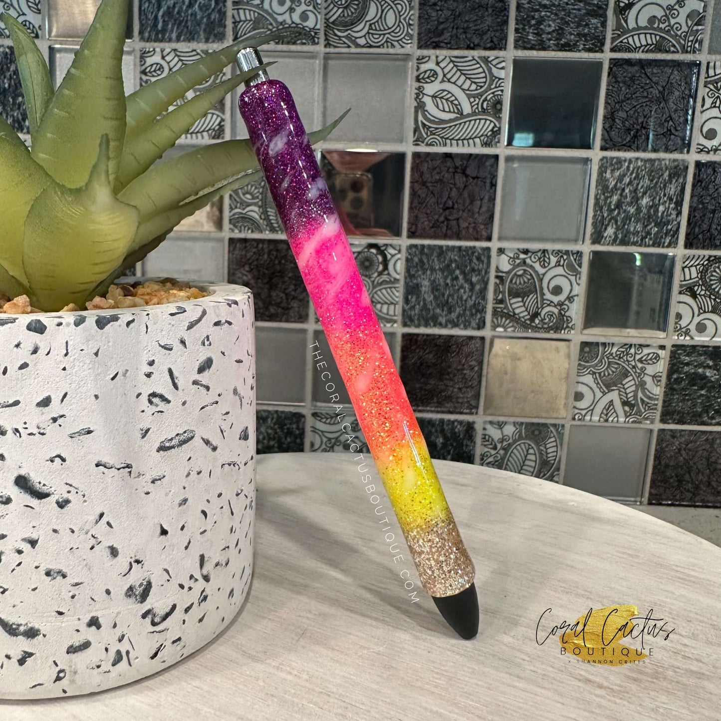 Custom Pen - Neon Beach