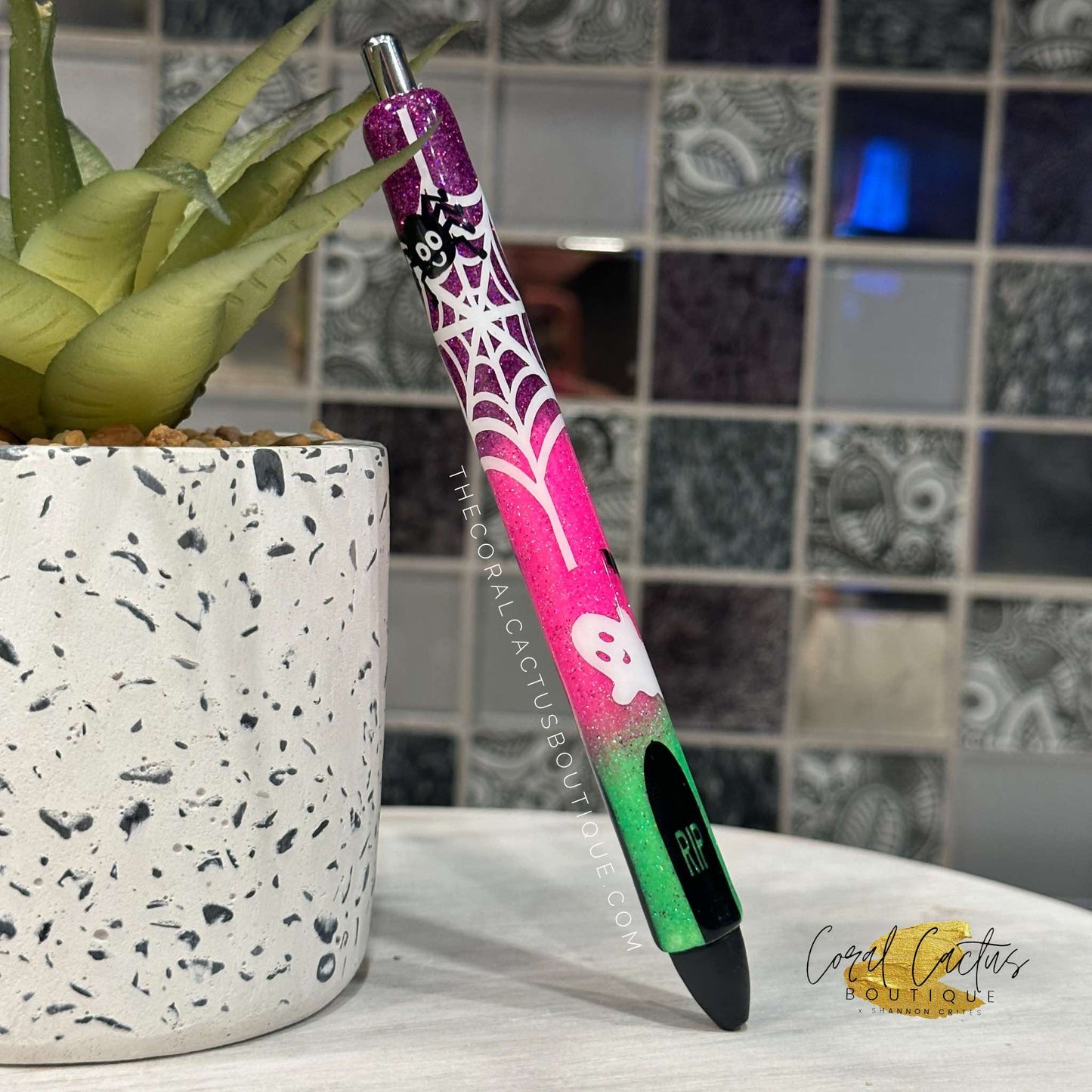 Custom Pen - Pink and Purple Graveyard