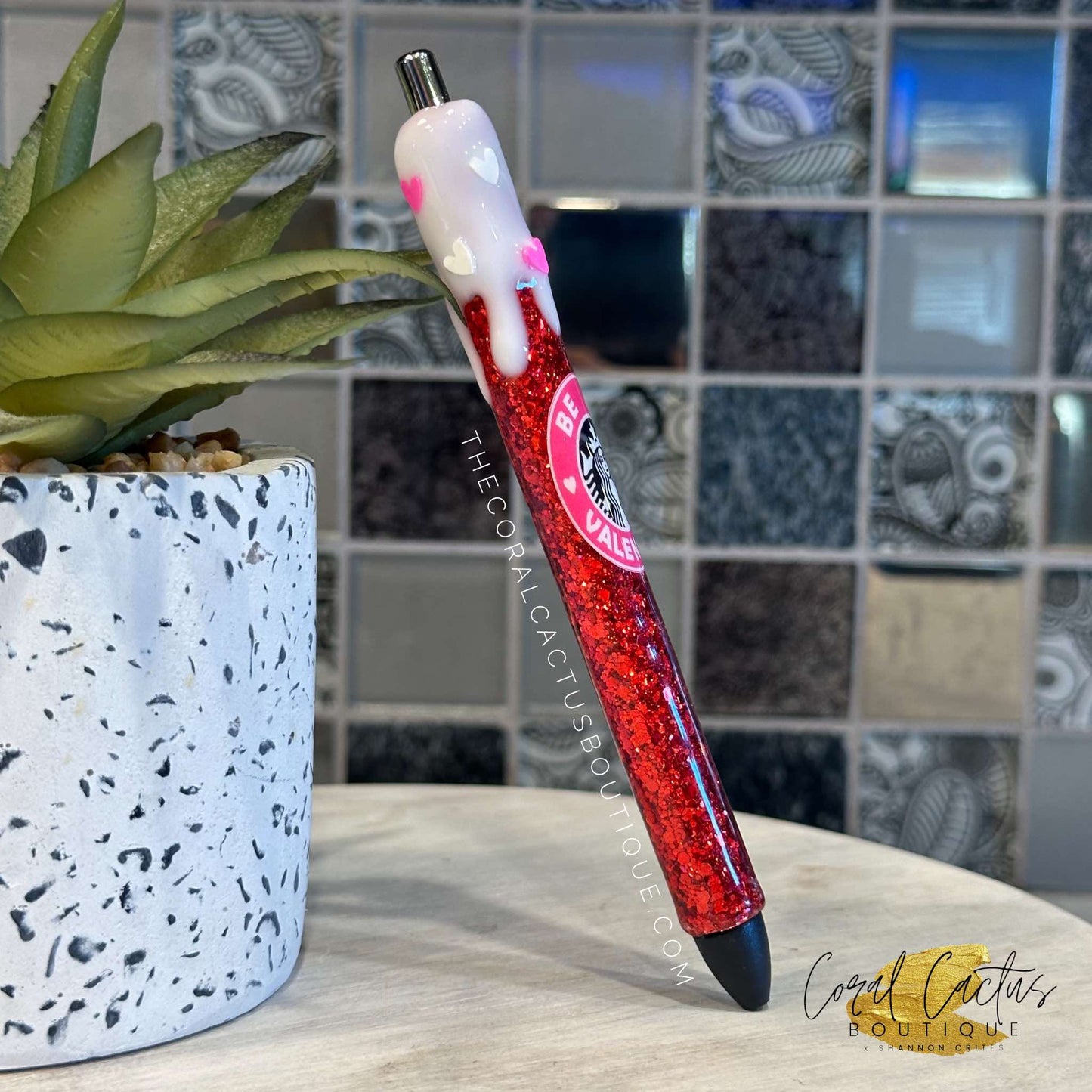 Custom Pen - Be My Valentine Coffee Drip