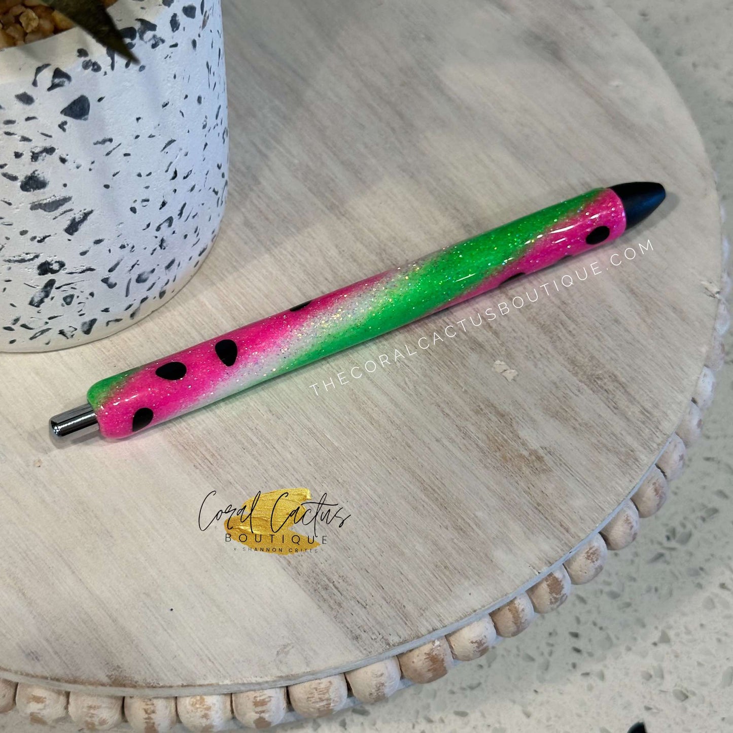 Custom Pen - Pink Watermelon