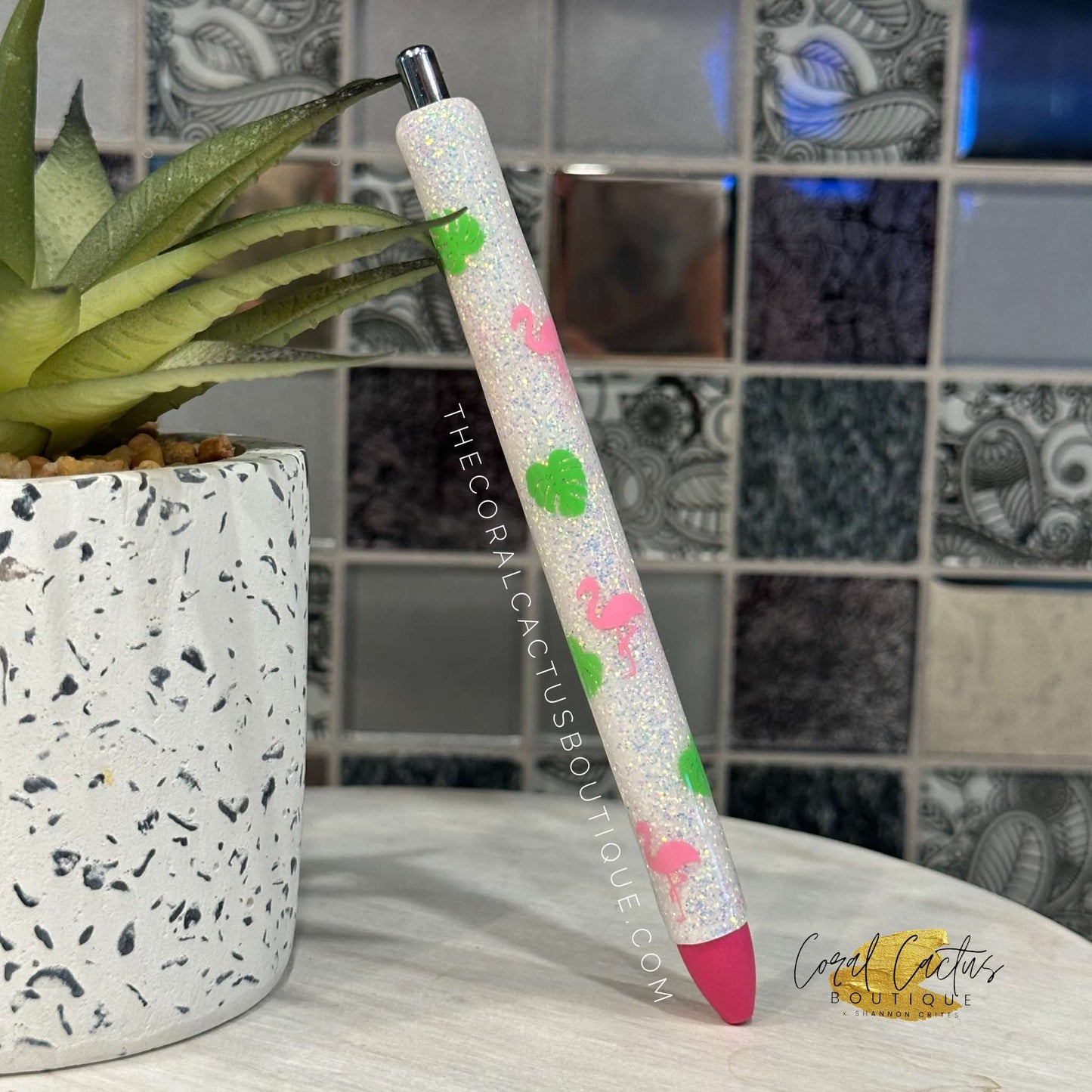 Custom Pen - Flamingo Fun