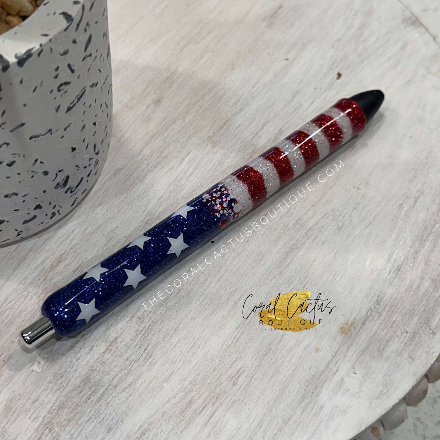 Custom Pen - Half Stars & Stripes