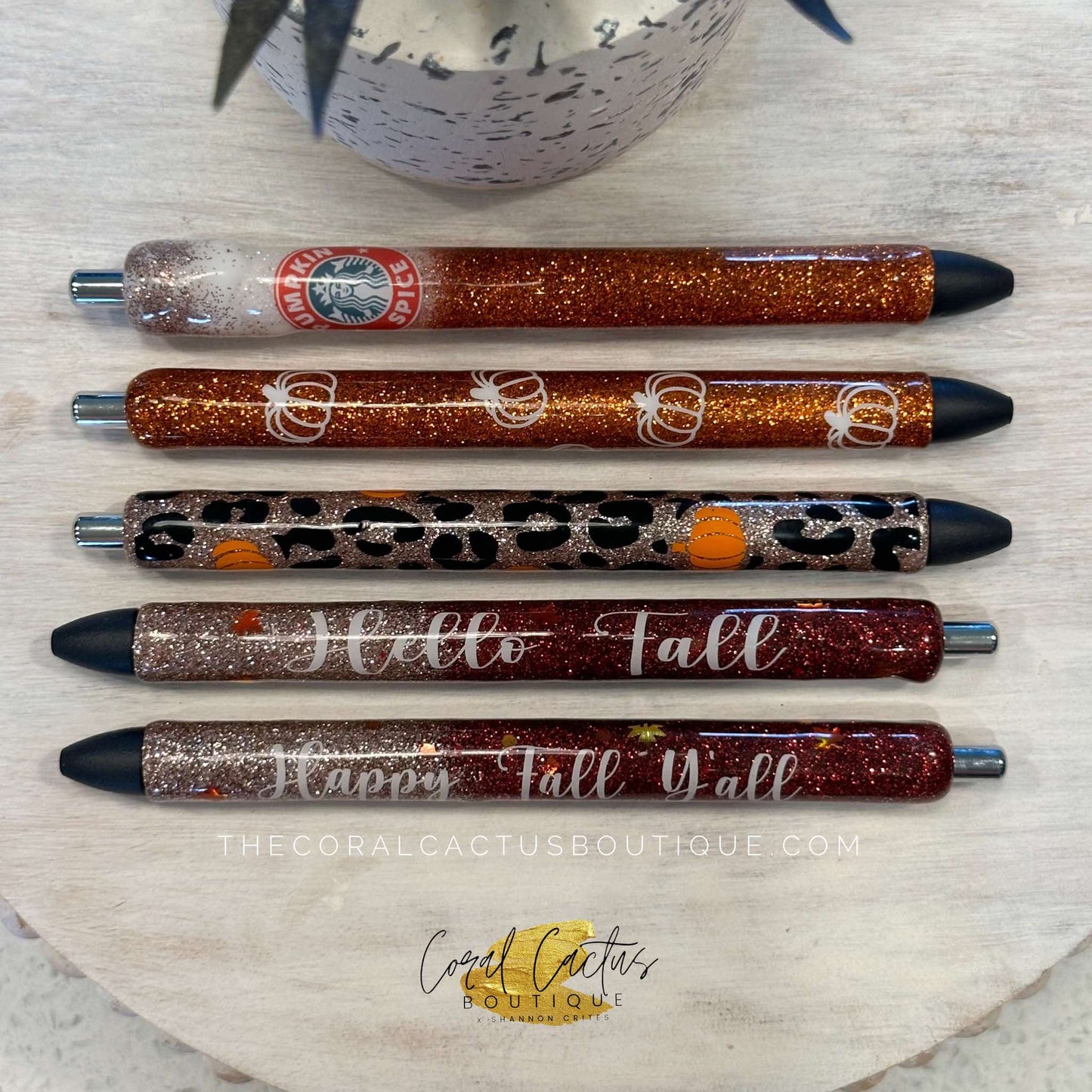 Custom Pen - Pumpkin Leopard