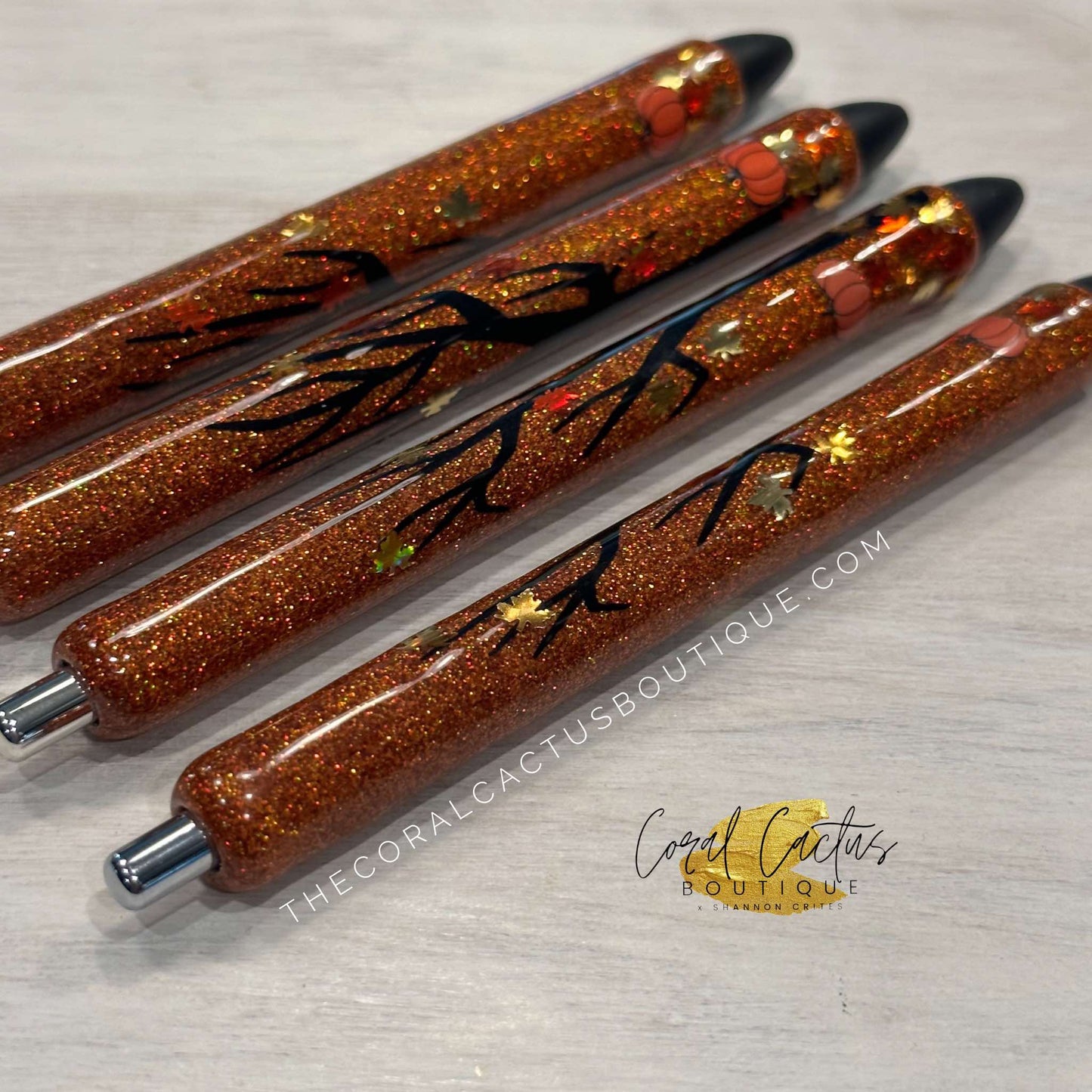 Custom Pen - Falling Leaves Tree