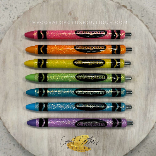 Custom Pen - Crayola Bright Color Crayon