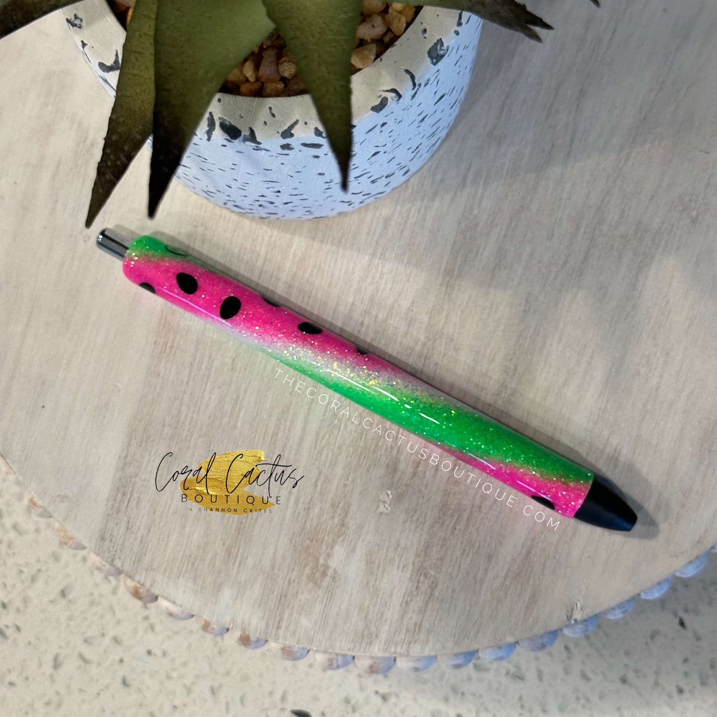 Custom Pen - Pink Watermelon