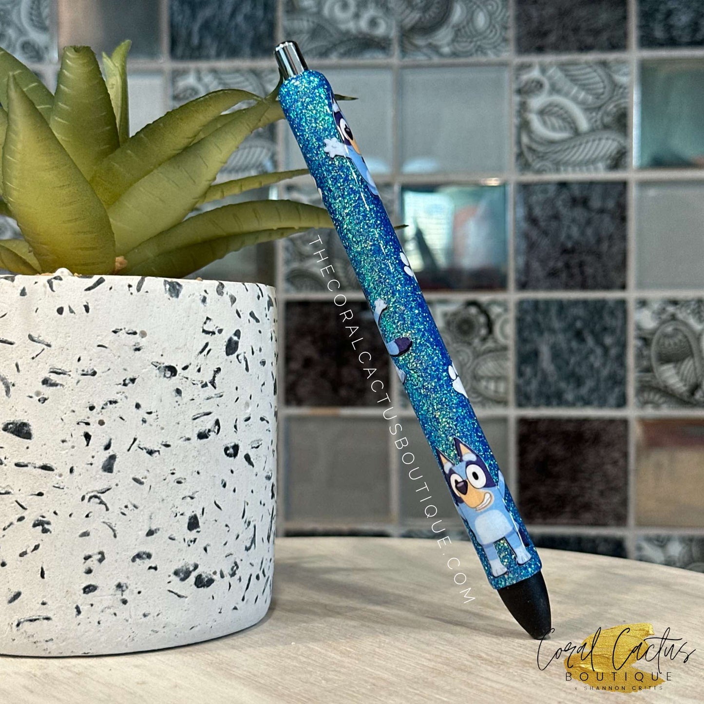 Custom Pen - Blue Dog