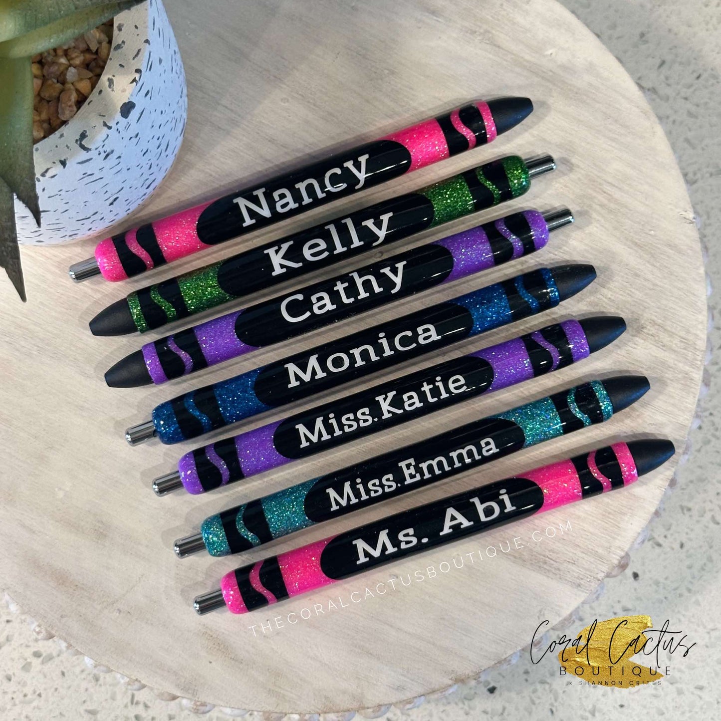 Custom Pen - Crayola Dark Color Crayon