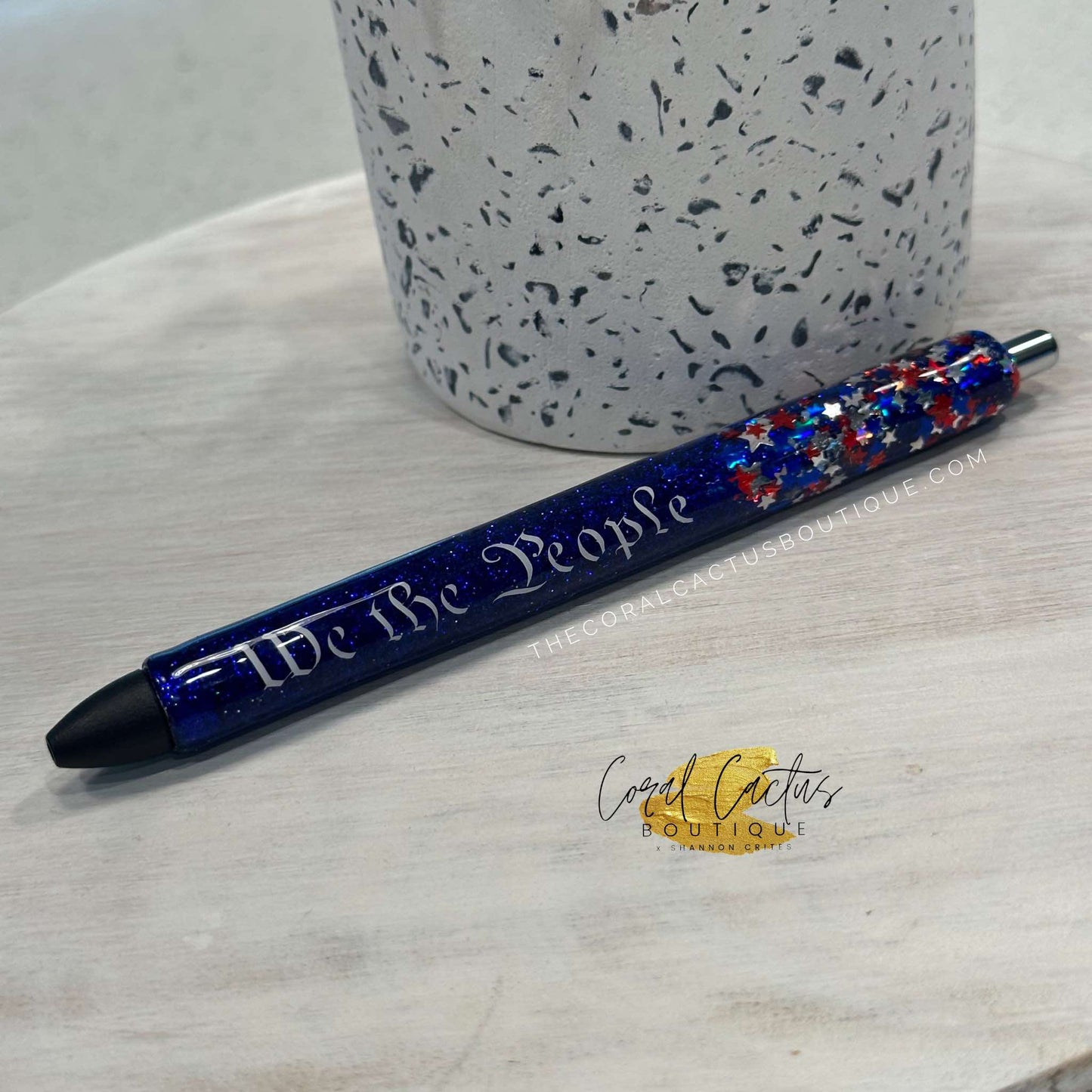 Custom Pen - We The People Glitter