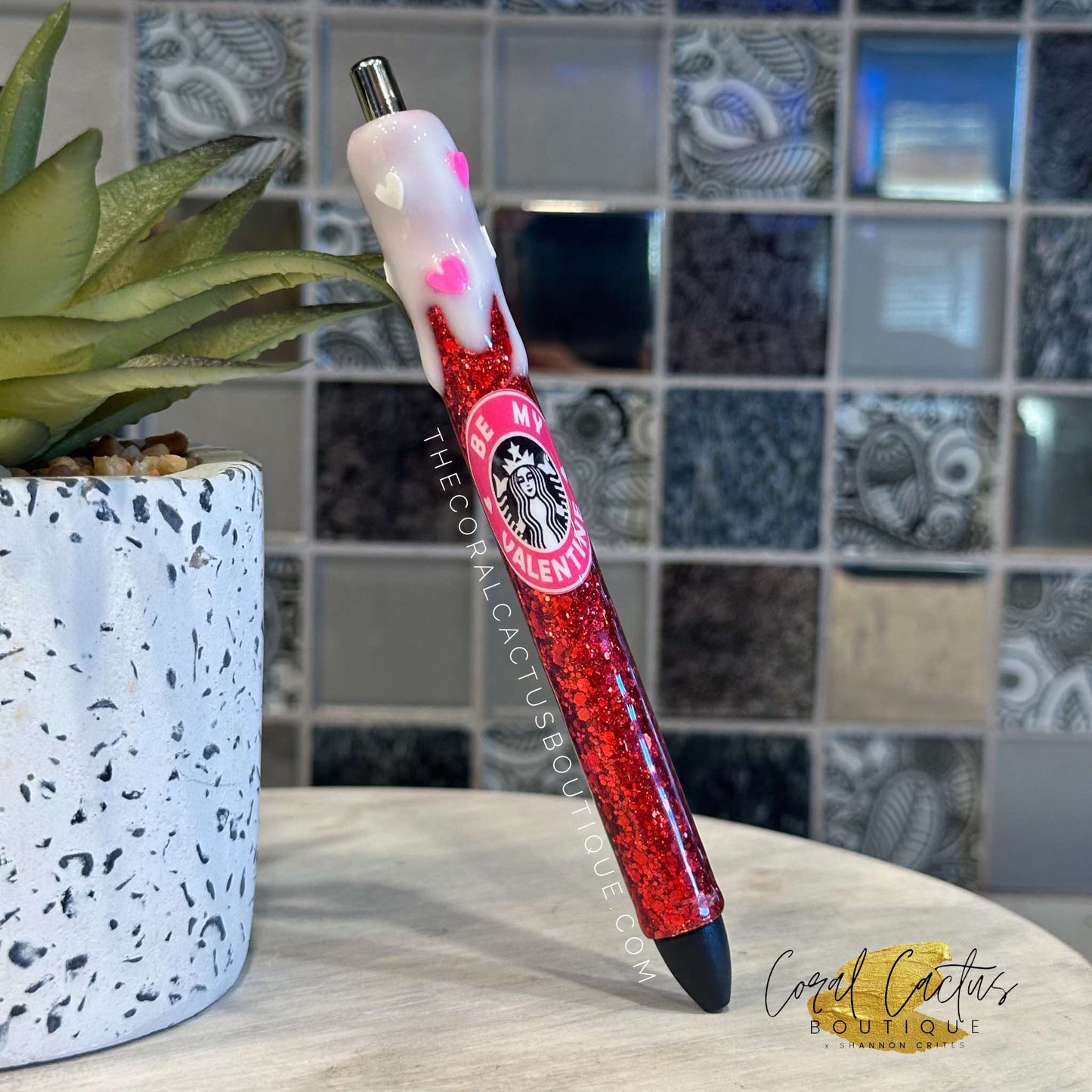 Custom Pen - Be My Valentine Coffee Drip