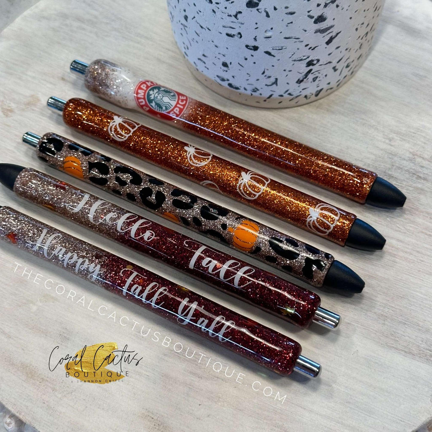 Custom Pen - Pumpkin Leopard