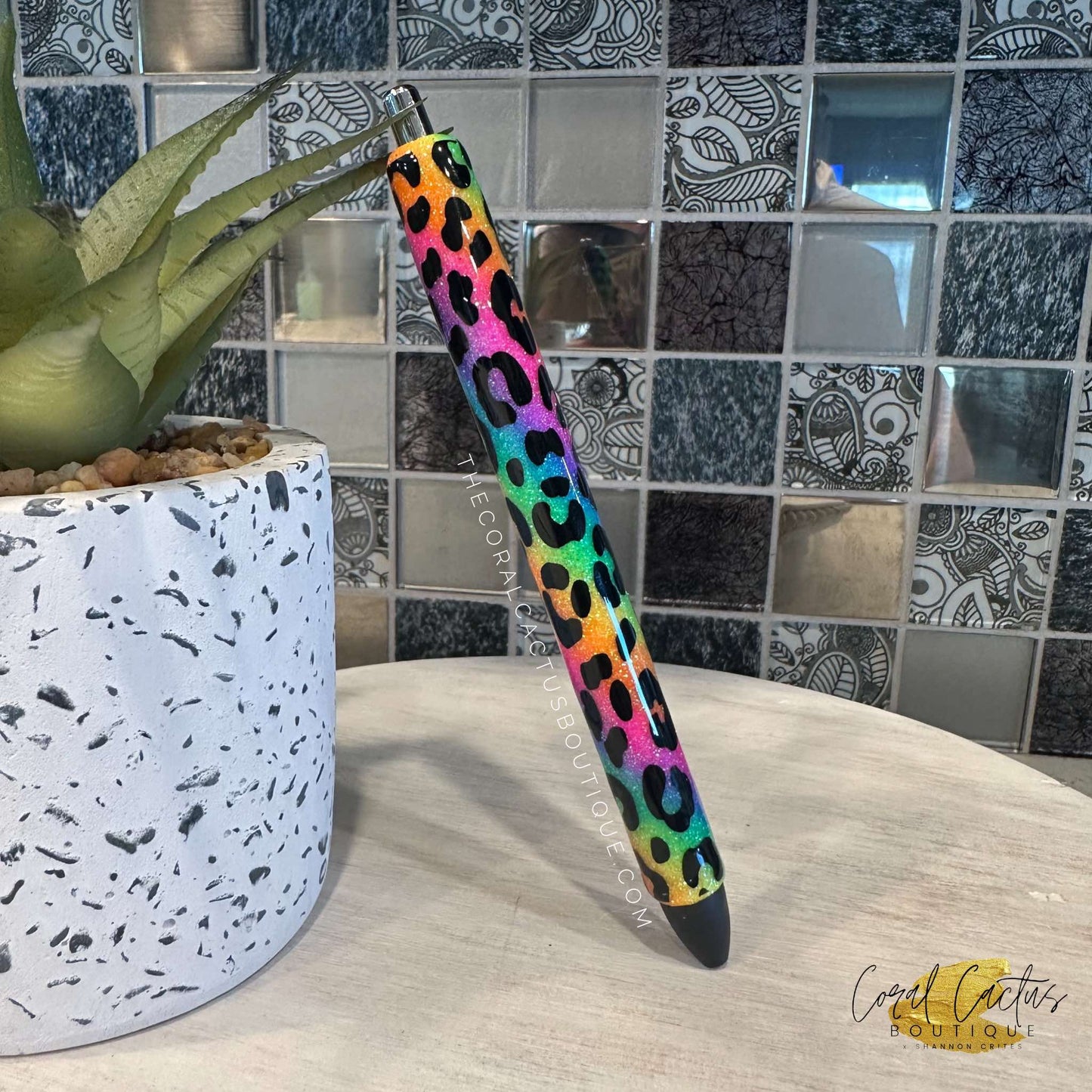 Custom Pen - Colorful Leopard