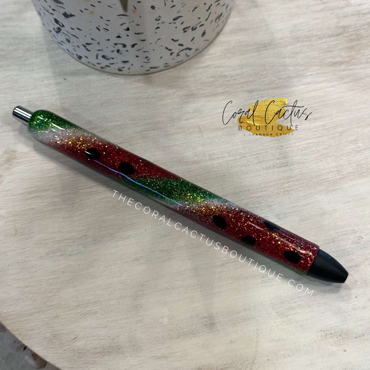 Custom Pen -Red Watermelon