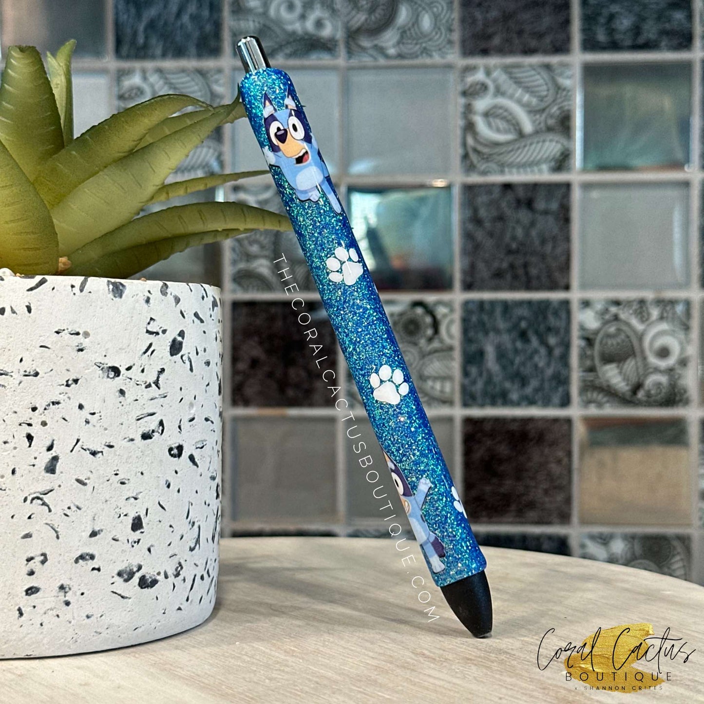 Custom Pen - Blue Dog