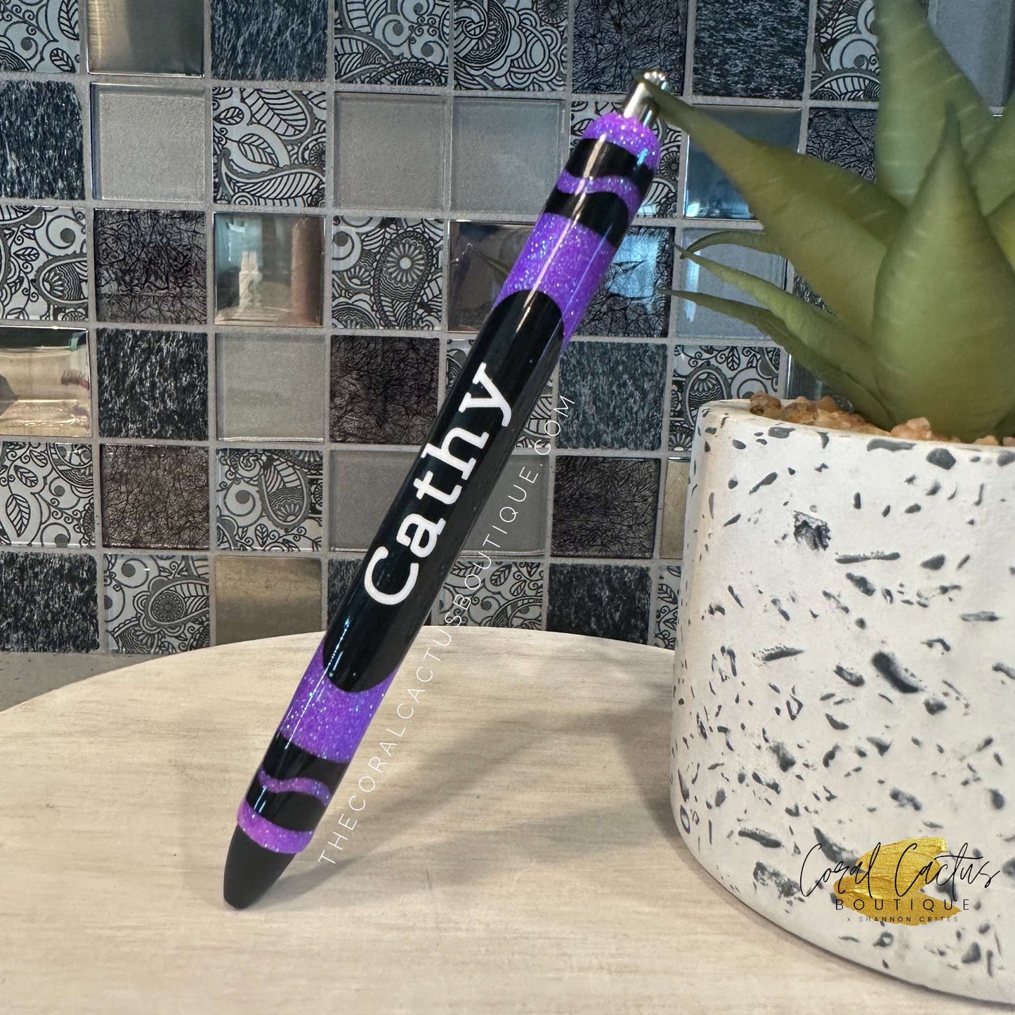 Custom Pen - Crayola Dark Color Crayon