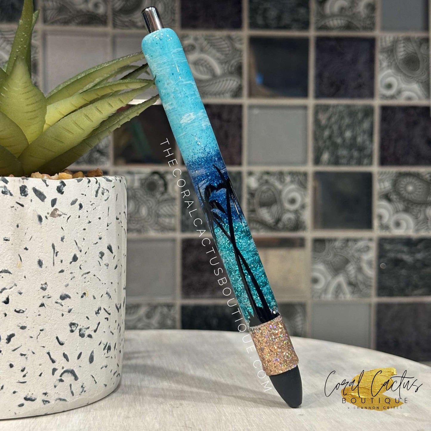 Custom Pen - Beachy Palm