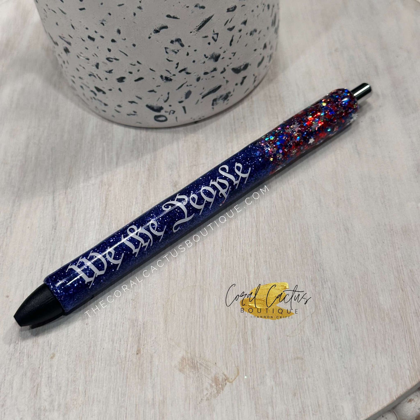 Custom Pen - We The People Glitter