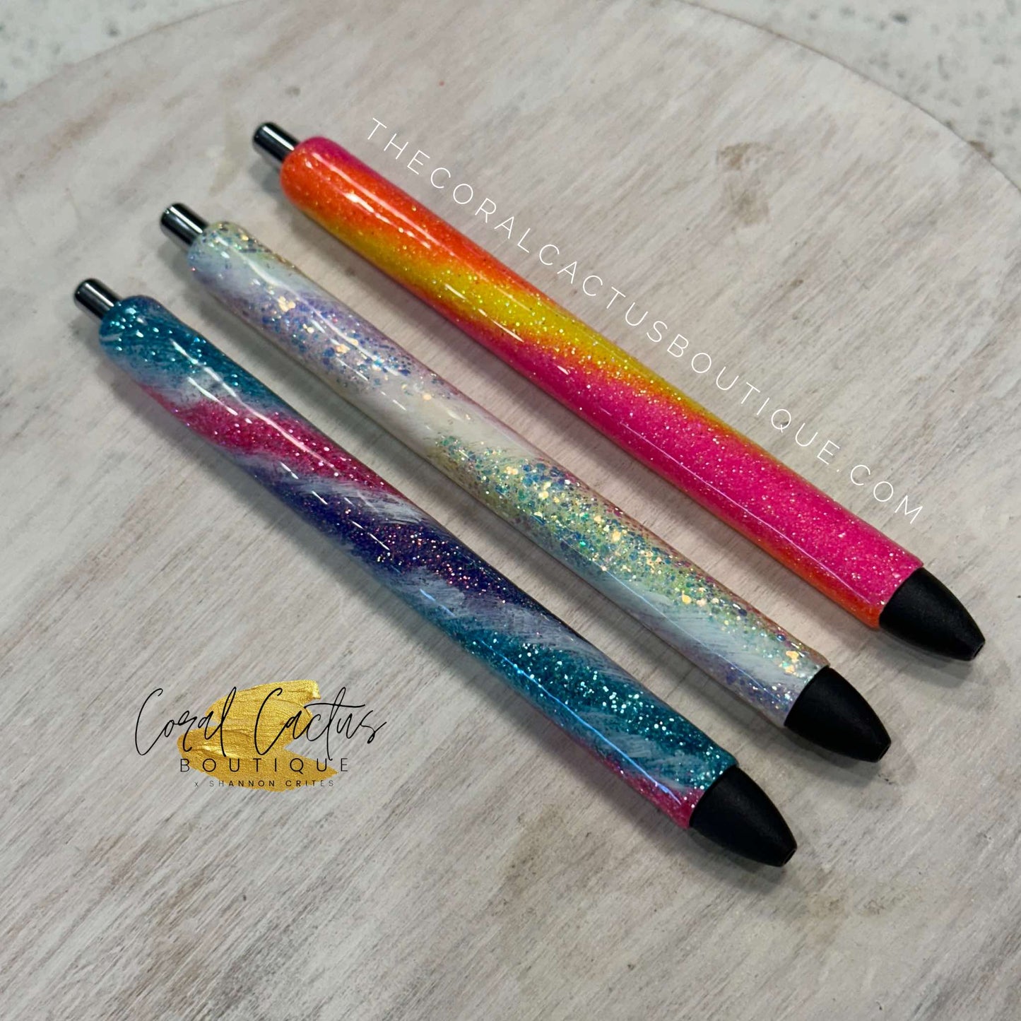 Custom Pen - Pastel & White Swirl