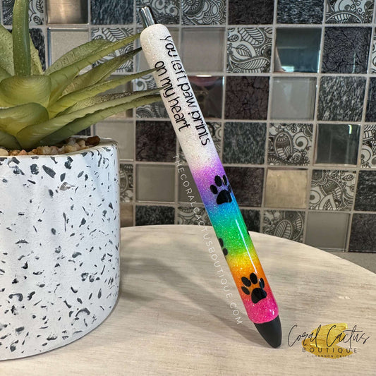 Custom Pen - Rainbow Paw Print