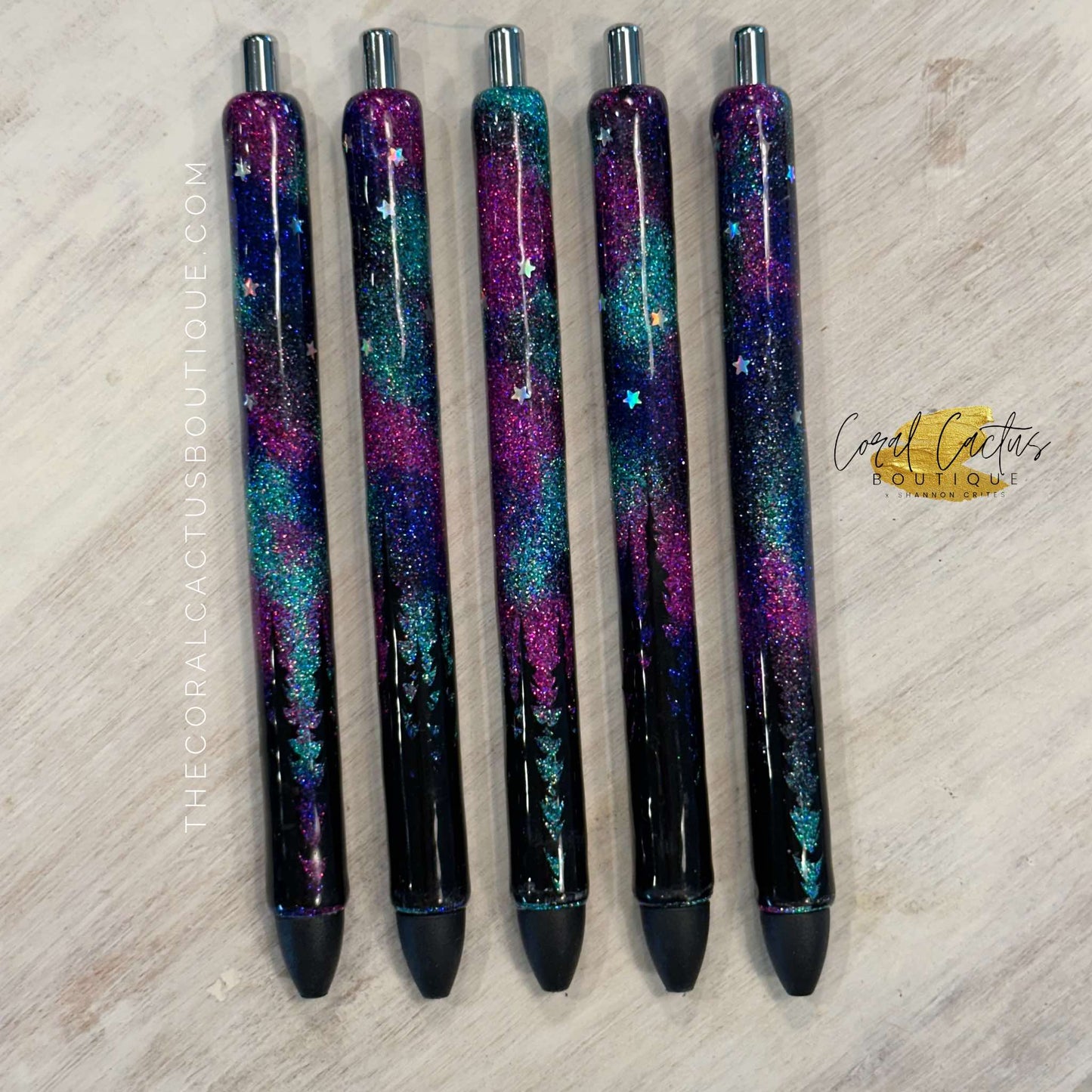 Custom Pen - Colorful Northern Lights