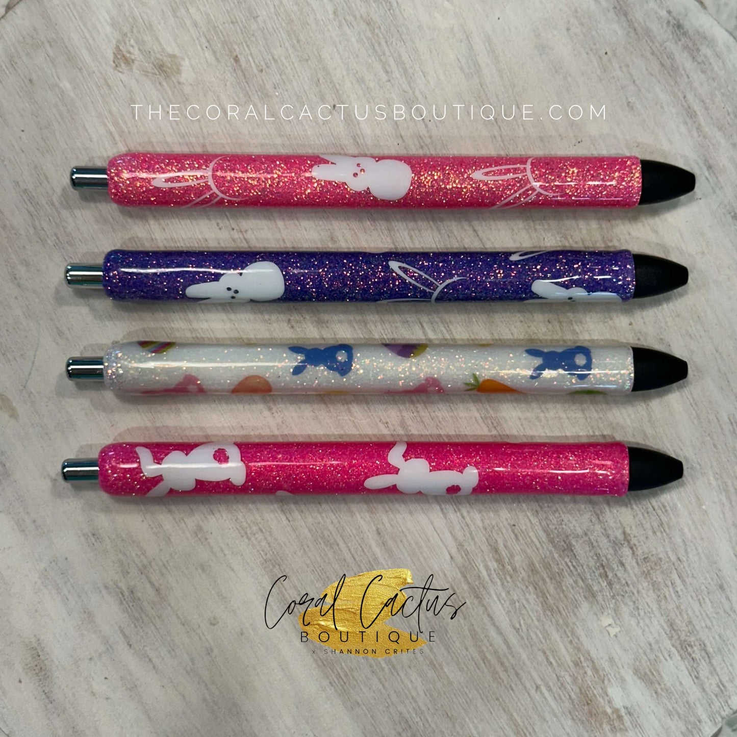 Custom Pen - Bunny Glitter