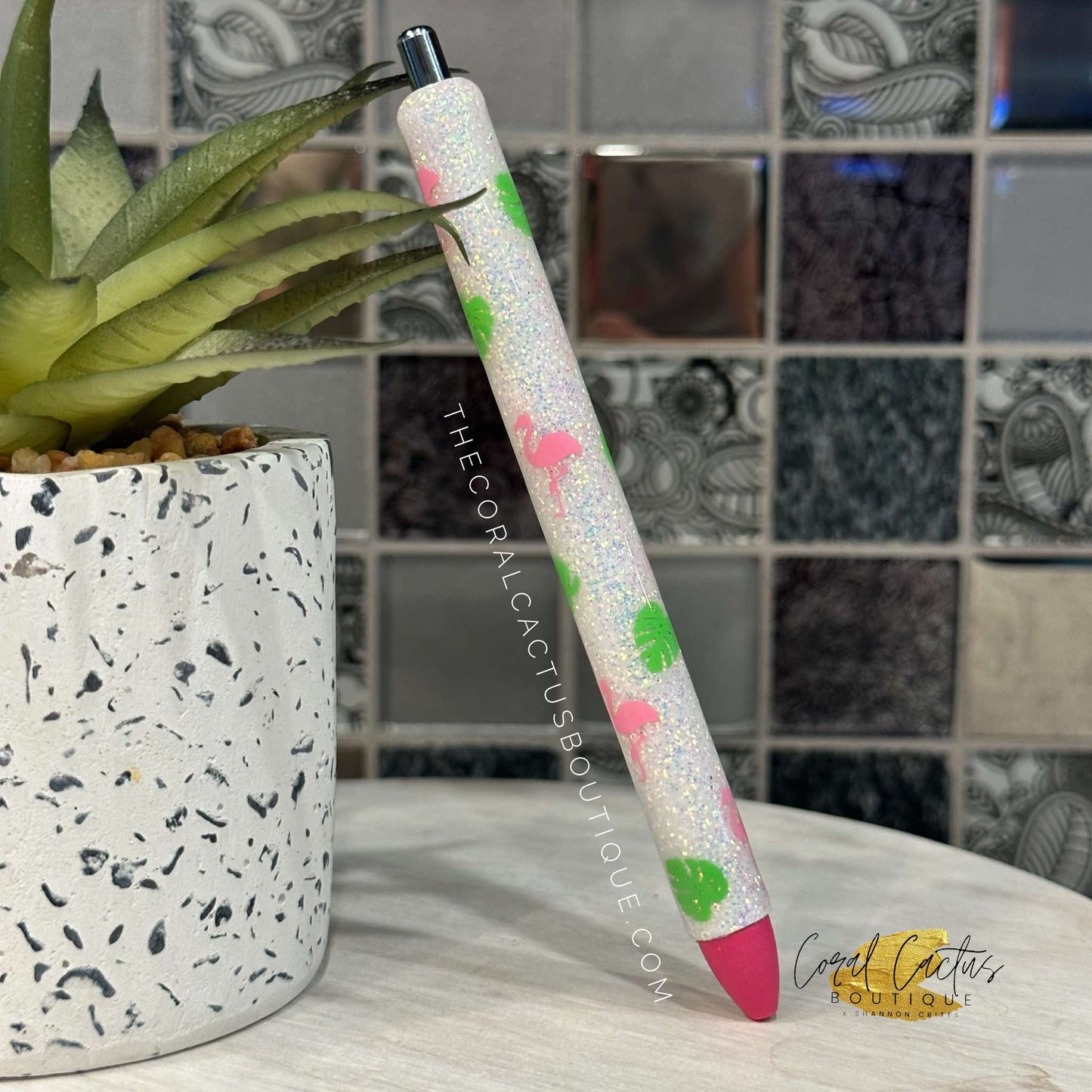 Custom Pen - Flamingo Fun