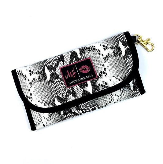 Black & White Viper Sunglass Case Makeup Junkie Bag