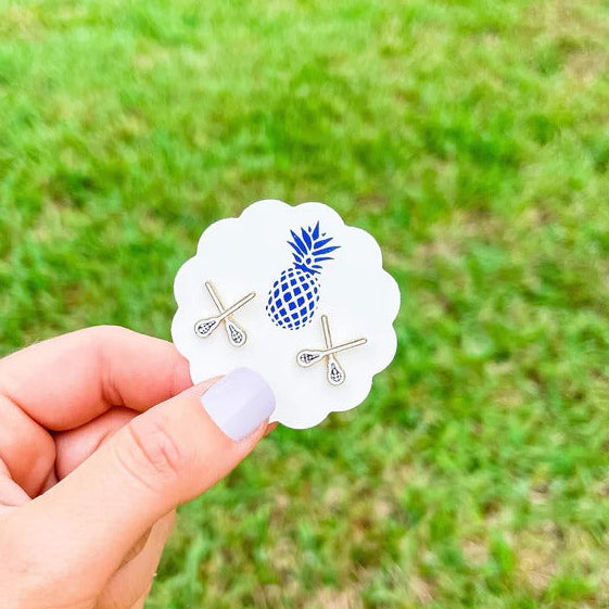 Lacrosse Stud Earrings