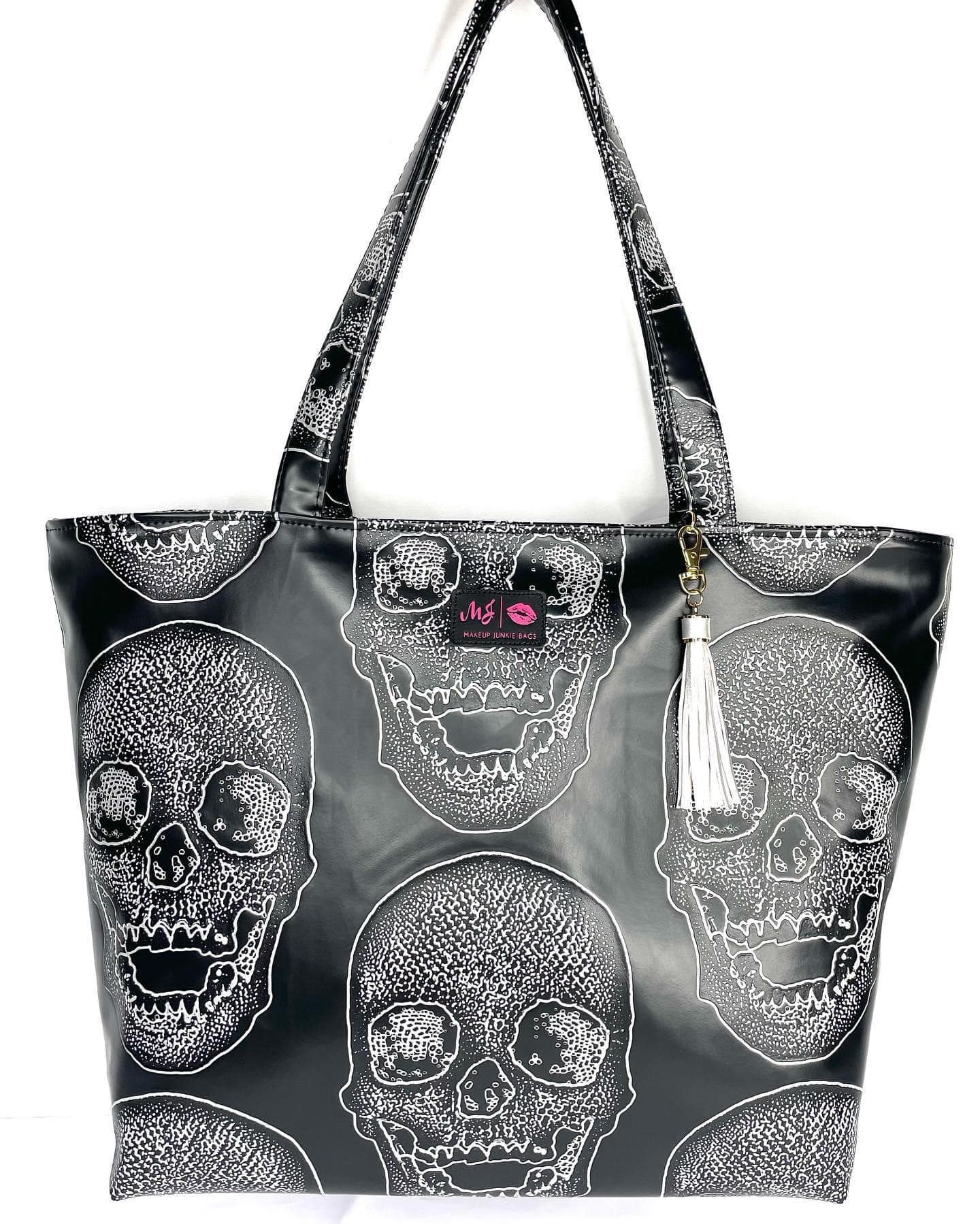 Black Skull Rebel Makeup Junkie Daykeeper Tote