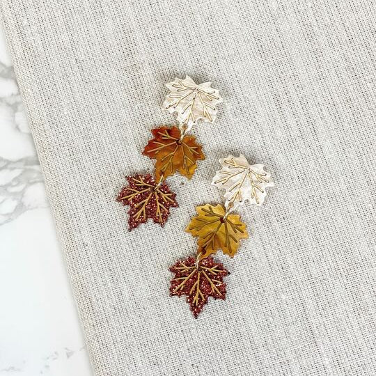 Fall Leaves Dangle Earrings