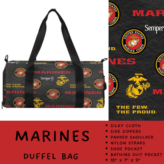 Batch #264 - Travel Collection - Closes 12/31 - ETA - Marines Duffel Bag