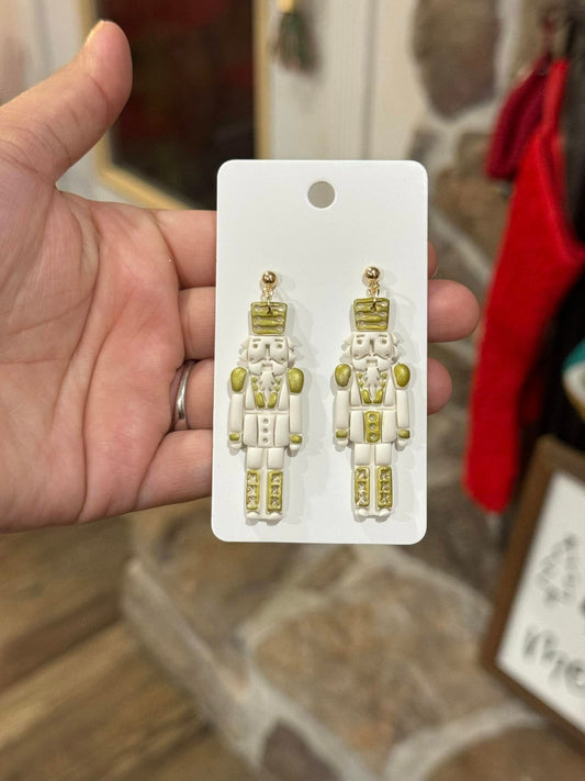 Nutcracker Dangle Clay Handmade Earrings