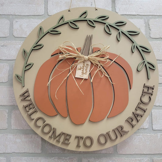 Custom Pumpkin Door Sign