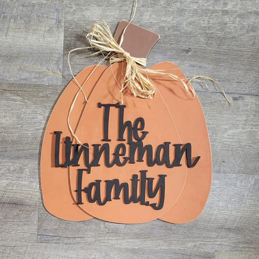 Custom Rustic Wood Pumpkin Sign