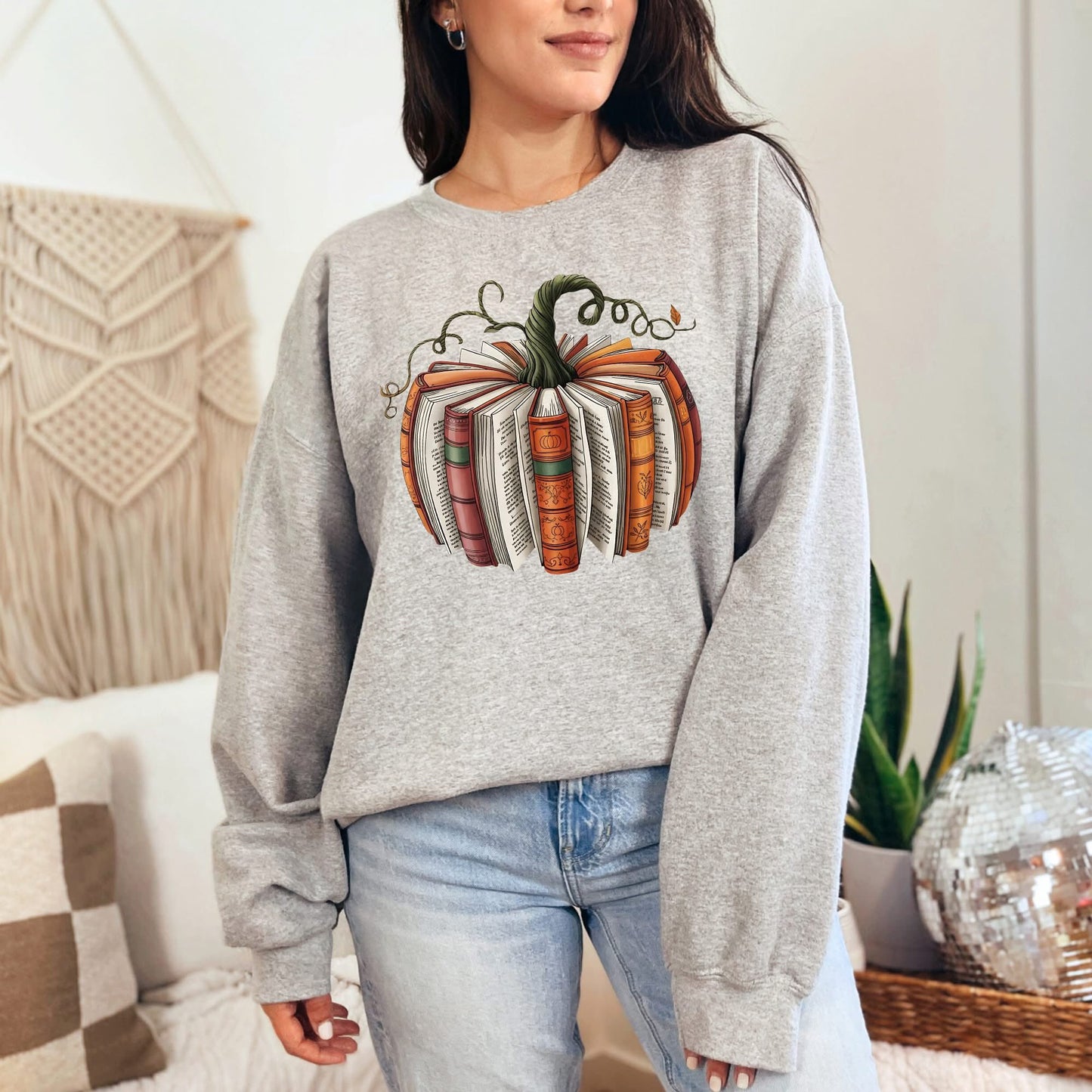 Fall Book Pumpkin Graphic Tee