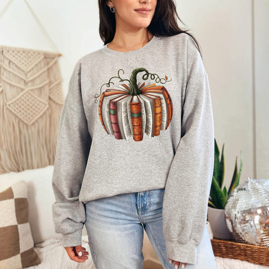 Fall Book Pumpkin Graphic Tee