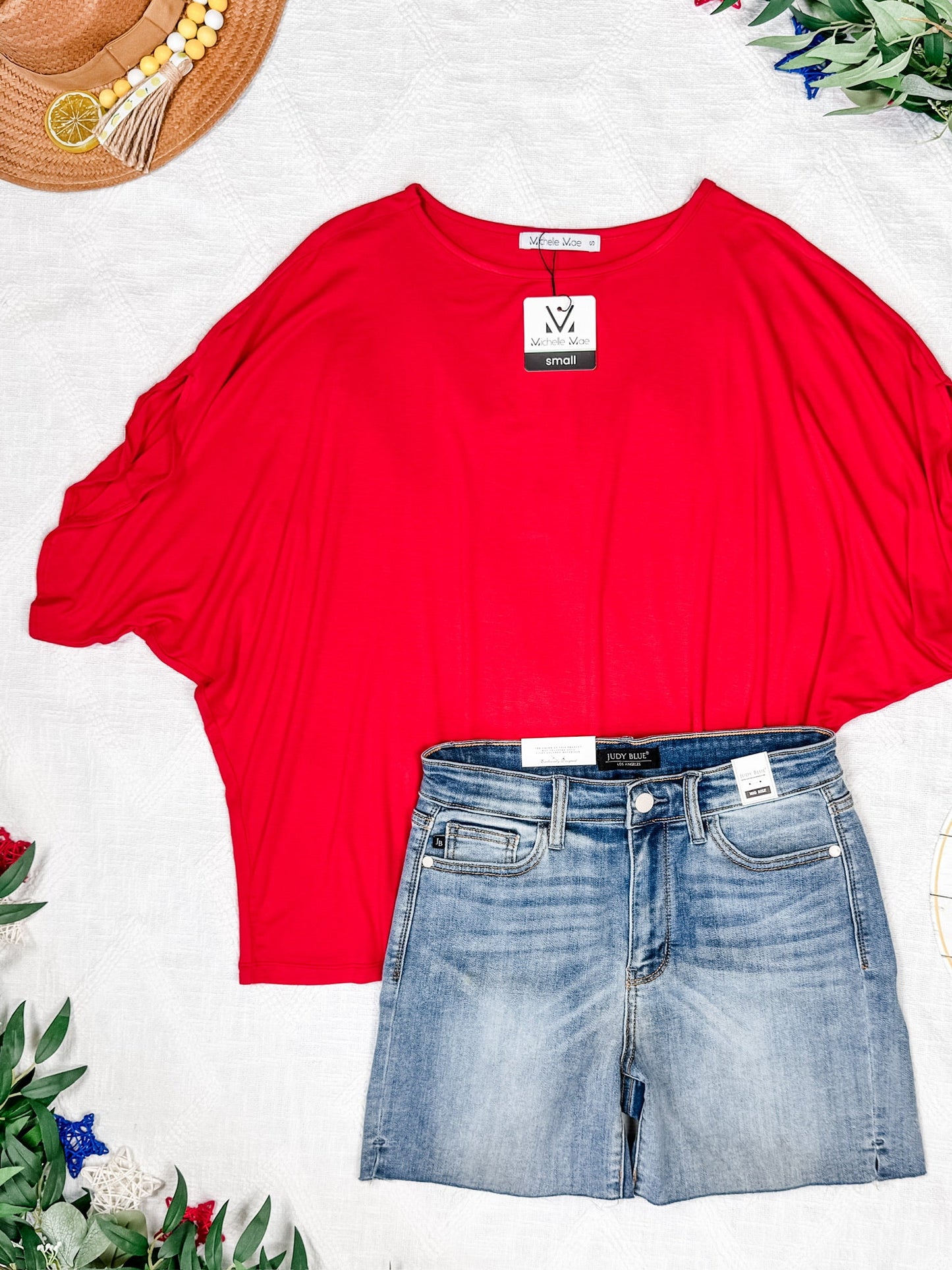 IN STOCK Darcy Dolman Top - Red