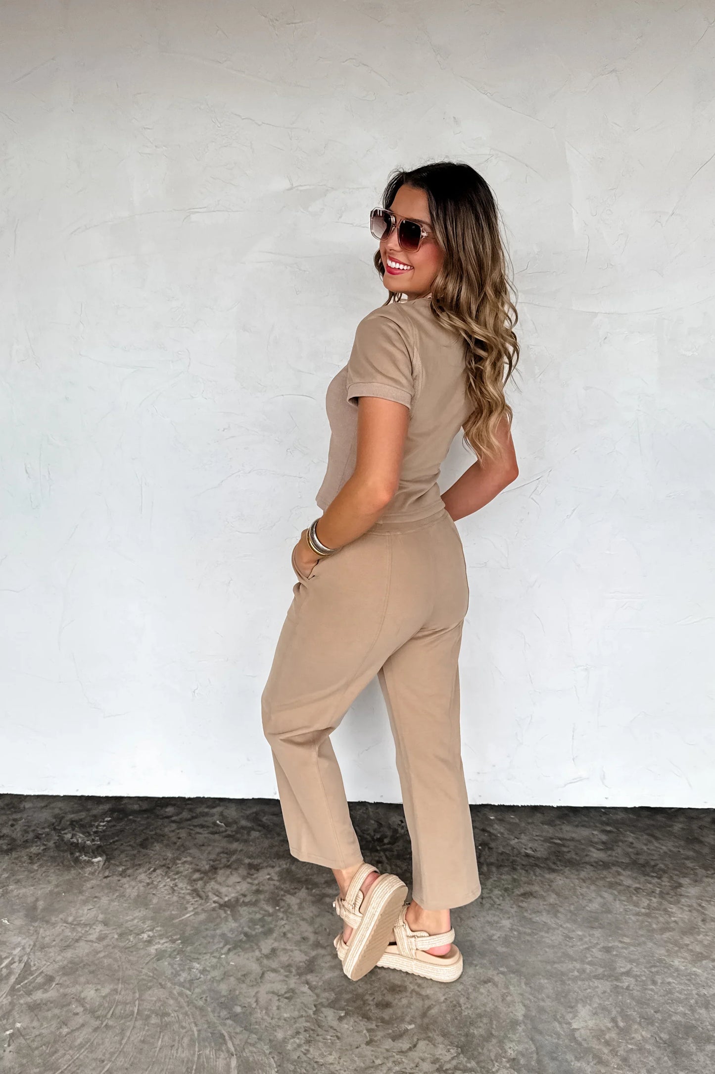 PREORDER: Stay in Crop Pant Set