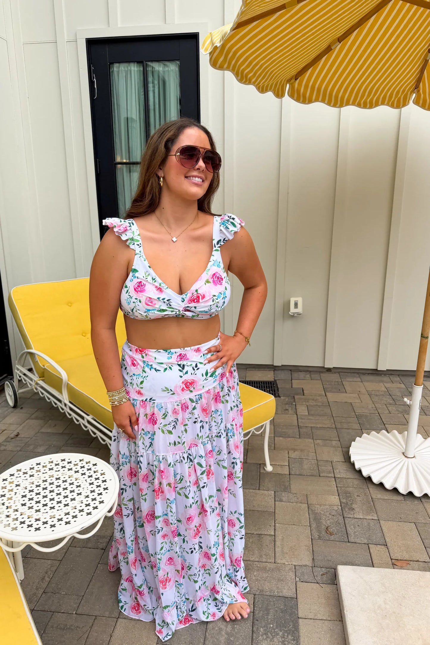 PREORDER: Floral Capri Chic Swim Set