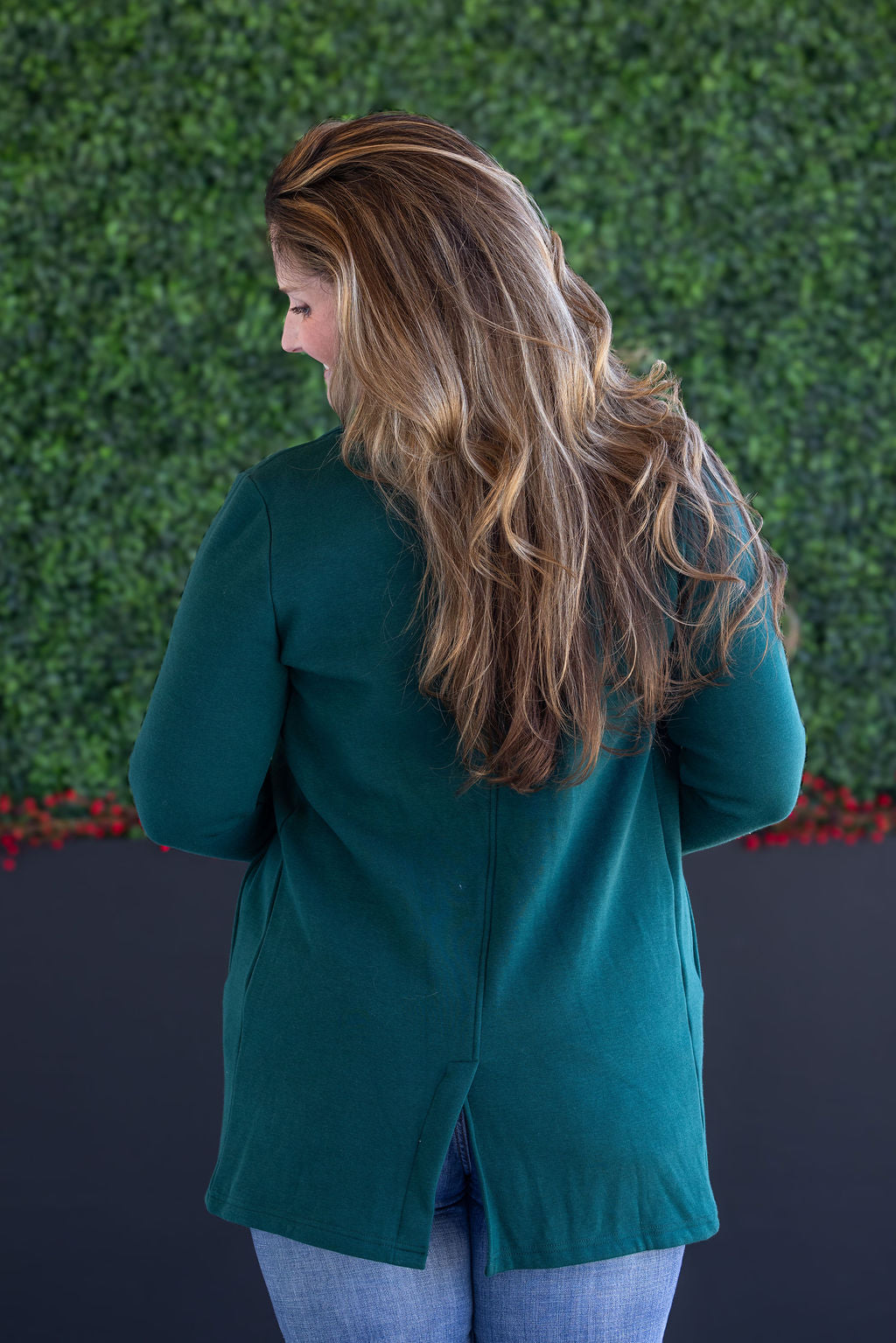 IN STOCK Scarlett Sweater Jacket - Hunter Green